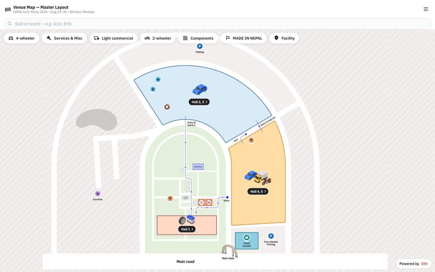 NADA Auto Show 2026 master venue layout