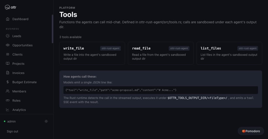 Agent tools list